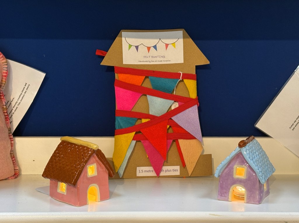 Delightful pottery tealight houses for sale in our shop